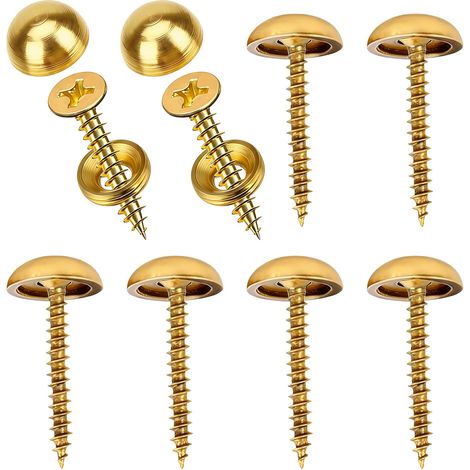 8 Pièces Vis Bois Torx, Vis, Clous, Vis et Fixations, Vis Autotaraudeuses avec Capuchons Décoratifs, Adaptées à la Fixation de Canapés, de Suspensions en Verre et d'Armoires (15 mm) (1/5)