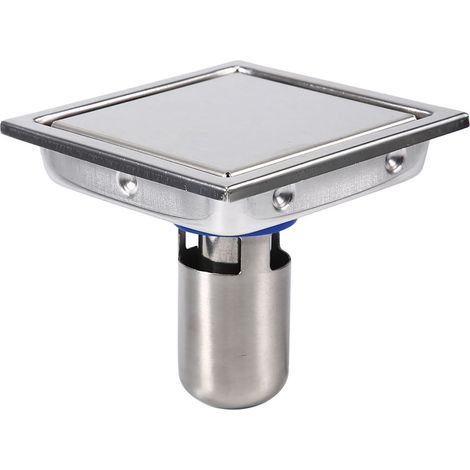 Quadratischer Duschablaufrost aus Edelstahl 304, 110 x 110 mm, robuster Bodenfilter, gebürstete Oberfläche, geeignet für Badezimmer. (1/5)