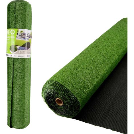 Gazon synthétique artificiel rouleau 8m2 - 750g/m2 - Épaisseur 1cm - Pelouse synthétique balcon, terrasse, patio - Effet Naturel (1/5)