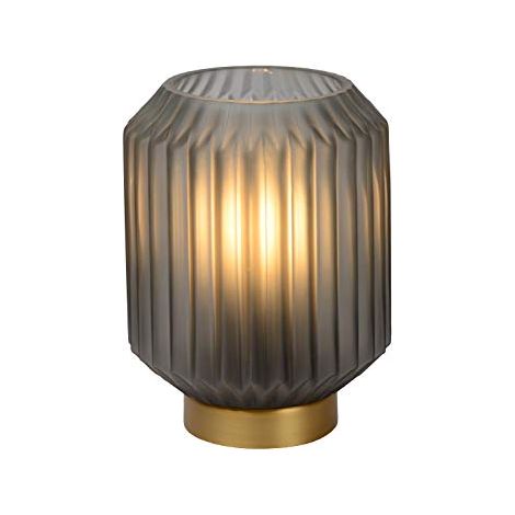 Lampada da tavolo vetro fumé oro E14 Sueno Lucide (1/4)