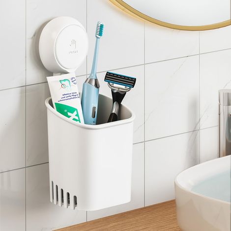 Porte-brosse à dents à ventouse, installation en 1 seconde, adapté à la cuisine, porte-, réutilisable, à la salle de bain 1 pièce (1/5)