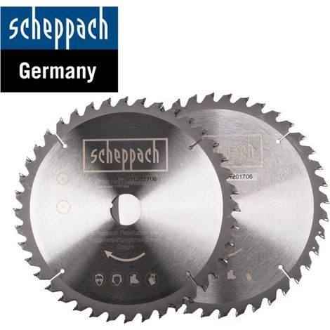 Set 2 lame circolari 216 mm 40t multimateriale per troncatrice Scheppach hm216