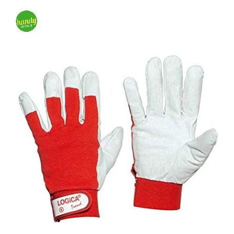 Guanti Fiore Rosso Dorso Tela con Strappo, Logica - Misura 10 (1/3)