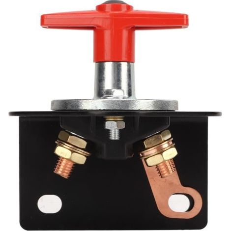 Dilwe Interrupteur de déconnexion de batterie 12V‑60V avec plaque de verrouillage 10mm Stud 300A universel pour RV yacht (1/3)