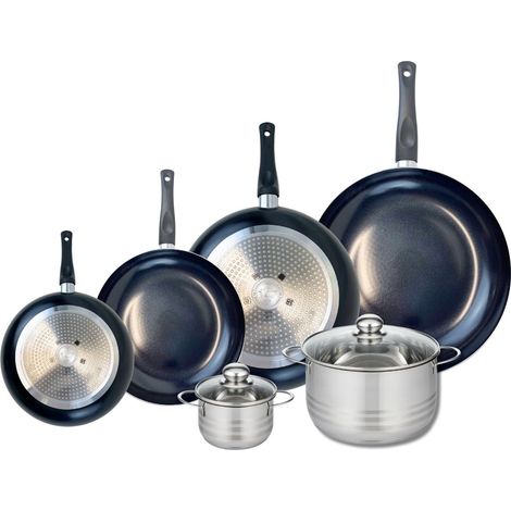 Ensemble de 4 Poêles de cuisson 20, 24, 28 et 32 cm et 2 faitouts 12 et 20 cm Elo Prima Brillant (1/5)