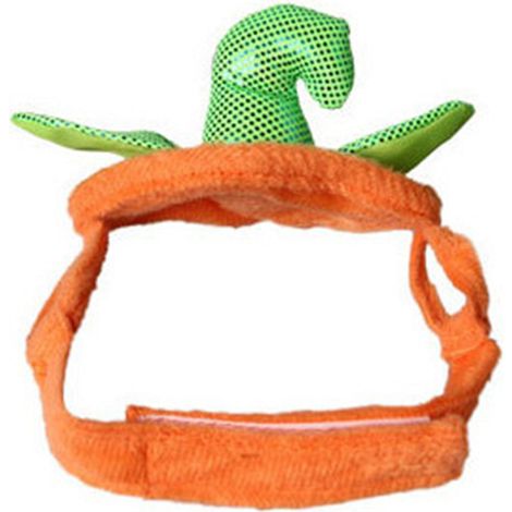 Déguisement Citrouille Pour Chien Et Chat - Costume Halloween En Peluche Douce Avec Velcro Ajustable - Ensemble Chapeau Et Vêtement (1/5)