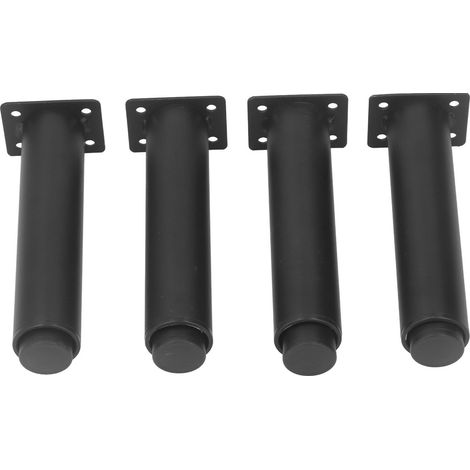 4 pièces pieds réglables de rechange pour lit, acier antidérapant, pattes métalliques pour armoire, bureau, canapé, table et commode (1/5)