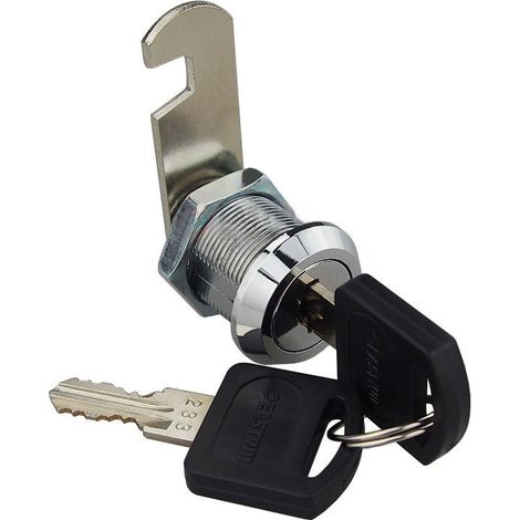 Serratura per cassetta postale con 2 chiavi – Lunghezza del corpo filettato 19 mm – Corsa di chiusura 90° – Serratura a camma per mobili