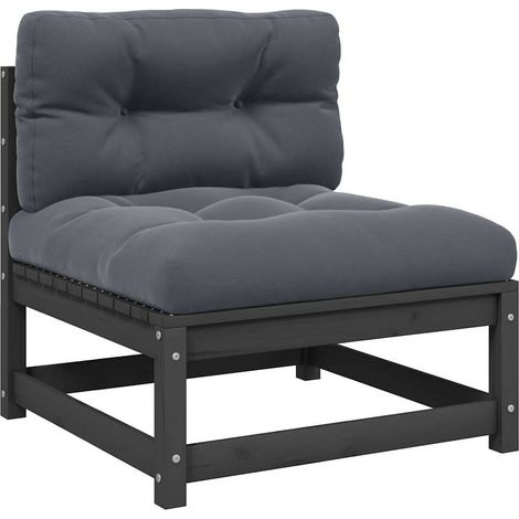 Canapé de jardin central Canapé relax - Banc de jardin avec coussins anthracite Gris BV952140 - BonneVie (1/5)