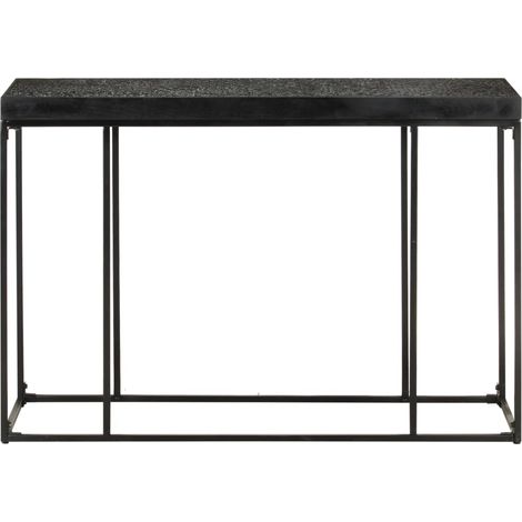 Maison Exclusive - Tavolo Consolle Nero 110x35x76 cm Massello di Acacia e Mango