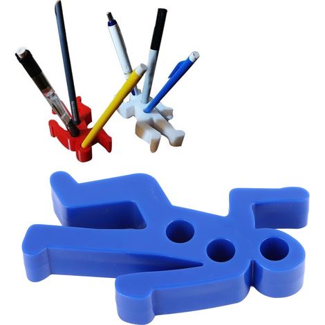 Porte-stylo Crime Scene - Pot à crayons humoristique, décor bureau, cadeau Noël, accessoires bureau bleu, matériau plastique, dimensions 10.3x6.2 cm (1/5)