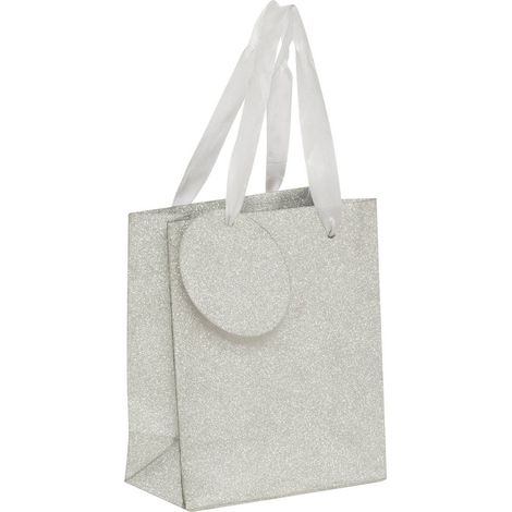 Mini sacchetto regalo con glitter argento - Feeric lights & christmas