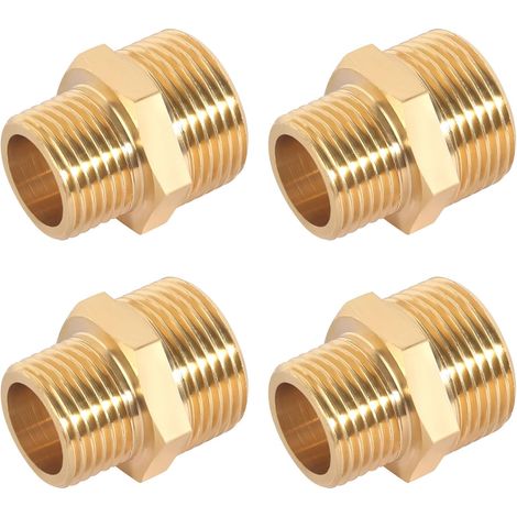 Lot de 4 réducteurs en laiton 3/4 à 1/2, adaptateurs durables pour conduites d'eau (1/5)