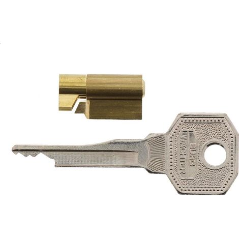 ME/2 SB Verrou de serrure pour serrures de meubles, sécurité de porte de meubles, avec 2 clés, doré, diamètre du cylindre : 6 mm (1/4)