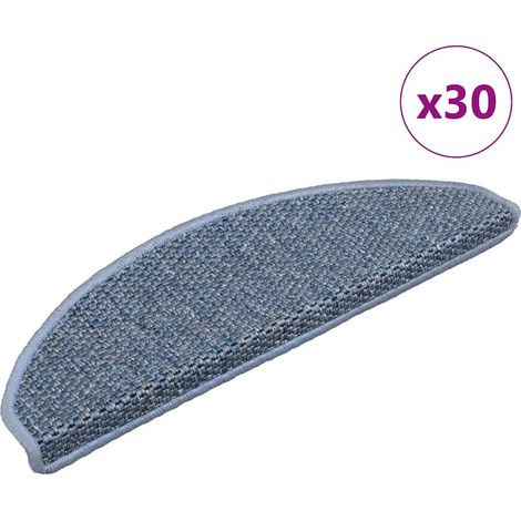 Stufenmatten Selbstklebend Sisal-Optik 30Stk. 65x21x4cm Blau