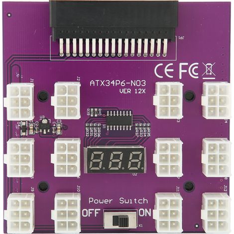 Alimentation carte de distribution 12 connecteurs adaptateur panneau de dérivation module pour bloc d'alimentation 7001484 (1/5)
