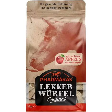 Snack per cavalli 100% naturali al gusto MELA Pharmakas lekkerwurfel Apple 1 kg