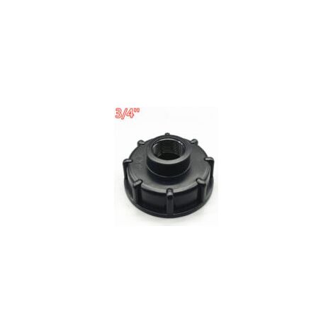 Couvercle adaptateur IBC S60x6, pour réservoirs de 1000 L, 3/4 pouce (version convexe, 6 points (3/4") épaissi) - Crezuo (1/3)