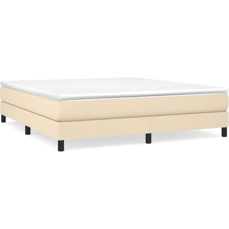 Maison Exclusive - Boxspringbettgestell Creme 180x200 cm Stoff