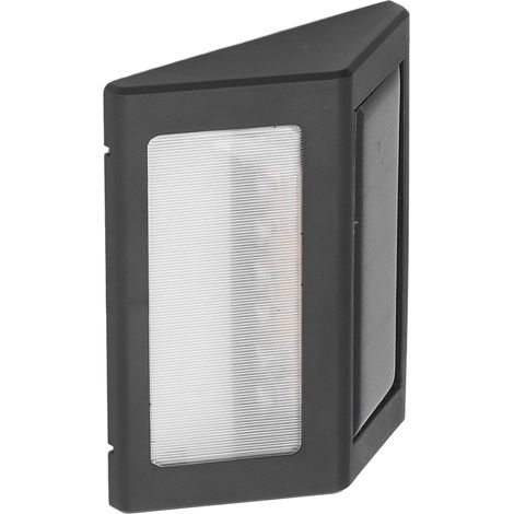 Applique murale solaire à 6 LED, 10 000 h, fonction automatique, format compact, idéale pour couloir, escalier, jardin ou cour. (1/5)