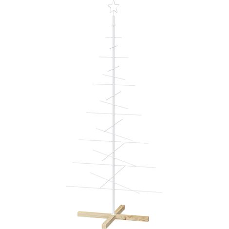 Metall Weihnachtsbaum KUOPIO 180 cm Stahl Weiß vidaXL