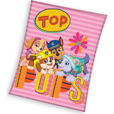 Couverture Polaire Jeté 110x140 Paw Patrol SKE ROSE