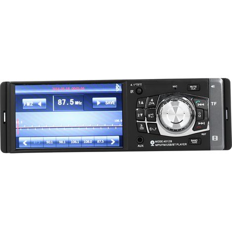 Lecteur multimédia auto 4,1 pouces écran HD Bluetooth stéréo radio FM MP3 MP4 lecteur carte USB chargeur affichage caméra de recul (1/5)