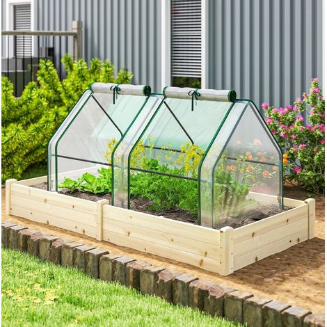 Serra da giardino con porta con zip, acciaio, 180 x 90 x 90 cm, trasparente DESVIAE (1/5)