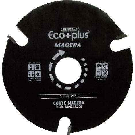 DISCO ECO+PLUS C.MADERA DISCO ECO+PLUS 125X3,8X22/3T C.MADERA