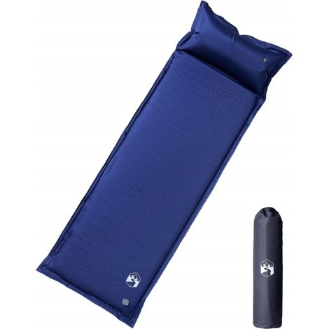 Selbstaufblasende Isomatte mit Kissen Marineblau