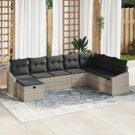 Set di divani 9 pz polyrattan vidaXL (1/5)