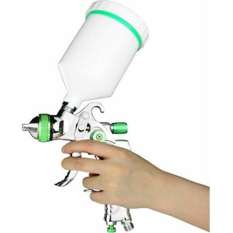 Professionelle HVLP-Farbspritzpistole 600 cm³ mit 3 Düsen (1,4 mm, 1,7 mm, 2,0 mm), Schwerkraft-Druckluftspritzpistole für Auto und Möbel
