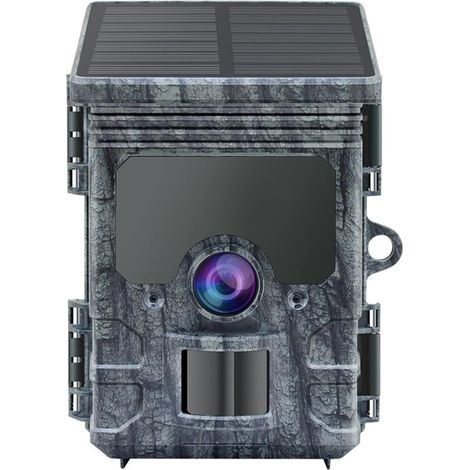 Caméra Faune Sauvage Caméra De Piste Chasse À Panneau Solaire 24MP 1296P Vidéo Photo Piège Activé par Le Mouvement Étanche IP66 Vision Nocturne Surveillance La Faune Fiable Précise (1/5)