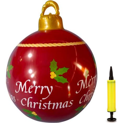 Boule gonflable de Noël pour décoration de jardin, idéale pour Halloween, en intérieur ou en extérieur. (1/5)