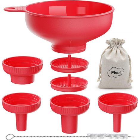 Küchentrichter Set mit 5 Ausläufen, BPA-frei, für Einmachgläser & Flaschen (1/5)