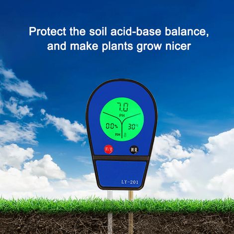 Testeur de PH du sol à affichage numérique LCD 3 en 1, testeurs d'humidité/température/PH, détecteur de plantation de jardin, outil de Test de température, dispositif de détection (1/5)