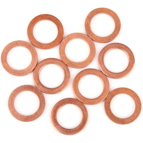 Rondelle Plate En Cuivre 10 Pièces Pour Voiture 12x18x1.5mm (1/3)