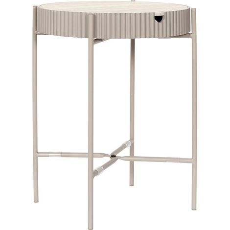 Table de Rangement Design "Terra Nova" 48cm Beige (1/5)