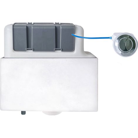 Signature Bottom Inlet Concealed Cistern with Chrome Push Button 320mm H x 336mm W (1/2)