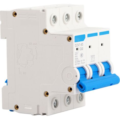 Disjoncteur de protection contre les fuites à la terre DZ4763 3P 32A 400V (1/5)