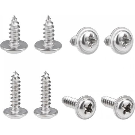 sourcing map 50 pièces Vis autoperceuses 3x8mm Tête Phillips Acier inoxydable 304 3x12mm