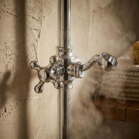 PaulGurkes Barre de douche rétro style campagne