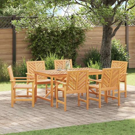Esszimmerstuhl 6 pcs Natur 62,5 x 59 x 89 cm Massivholz Akazie