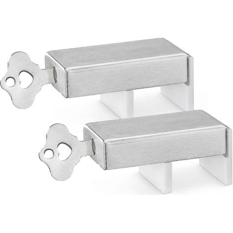 Lot de 2 verrous pour fenêtres coulissantes, sécurité enfant, protection contre les effractions, passage d'animaux, 68 x 37 x 32 mm (1/4)