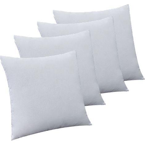 Ensemble de 4 coussins imperméables, garnissage 40 x 40 cm, résistant aux intempéries, pour extérieur, canapé, salon, chambre, fauteuil. (1/5)