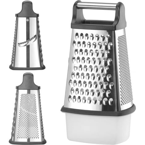 Rallador de cocina de 4 caras con recipiente 158 x 130 x 310 mm (1/5)
