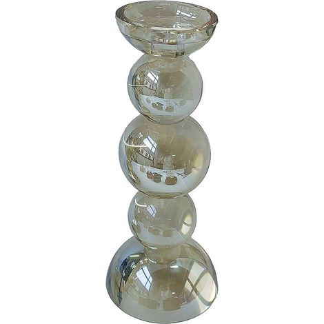 Bougeoir Emie élégant en verre - Transparence raffinée (1/3)