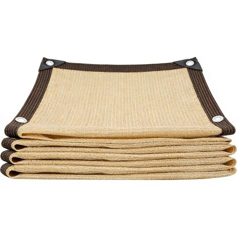 Voile d'ombrage, auvent de protection UV, auvent résistant au vent, couverture d'ombrage extérieure pour terrasse de jardin, balcon, piscine, cour, aire de jeux, camping, plage, patio, tissu robuste, (1/5)