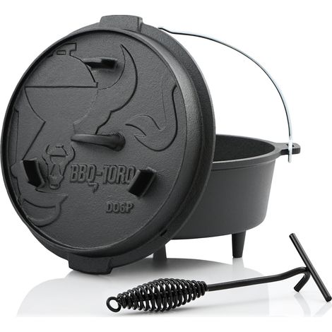 BBQ-Toro Dutch Oven DO6P, pentola in ghisa premium da 7,3 l, pentola in ghisa (1/5)