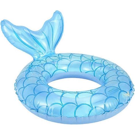 Bouée gonflable en forme de queue de poisson, bouée d'été pour piscine, bouée ronde pour la natation, à chevaucher (1/5)